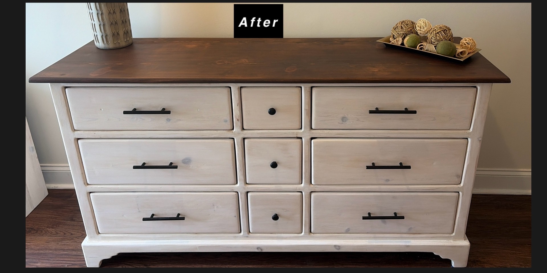 Sage Vintage Dresser — after