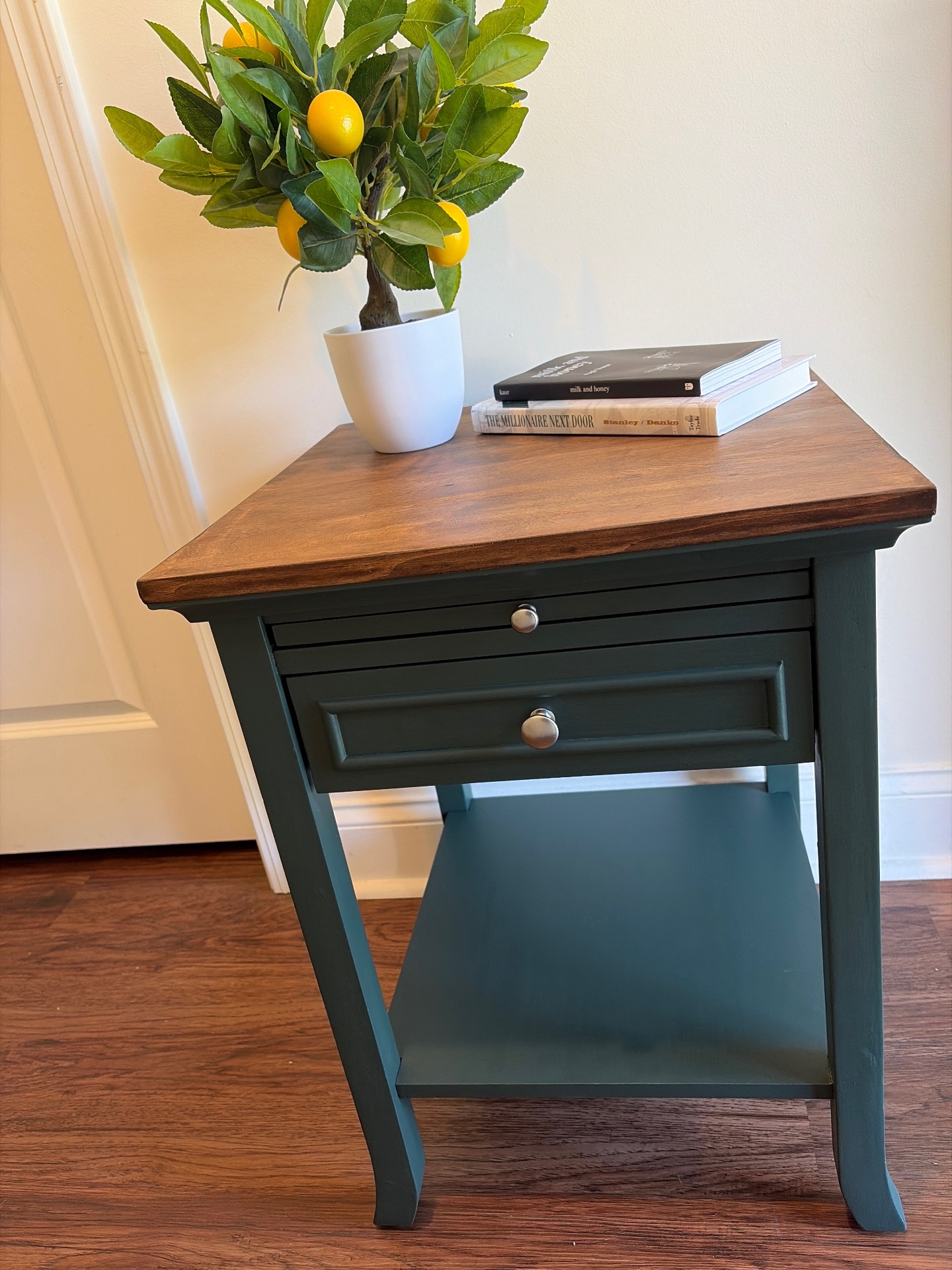 Forest Green Side Table — after